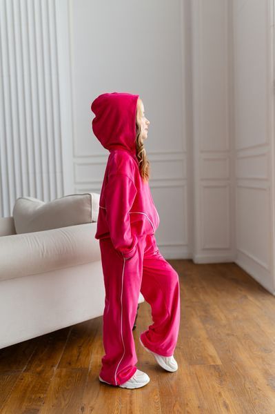 Спортивний костюм Freedom велюровий з затяжкою для дівчинки &mdash; Mini Queenie
