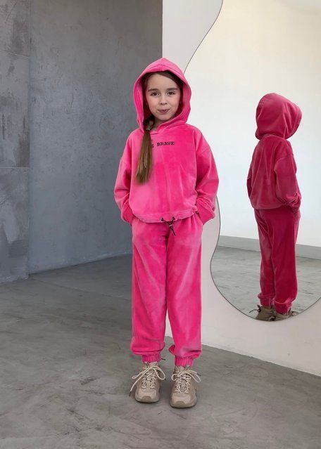 Спортивний костюм Be Brave велюровий для дівчинки &mdash; Mini Queenie