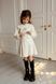 Комплект Олівія кофта та спідниця білий для дівчинки від Mini Queenie &mdash; вигляд 2