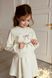 Комплект Олівія кофта та спідниця білий для дівчинки від Mini Queenie &mdash; вигляд 3