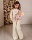Комплект Олівія кофта та штани білий для дівчинки від Mini Queenie &mdash; вигляд 2