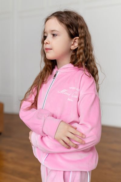 Спортивний костюм Freedom велюровий з затяжкою для дівчинки &mdash; Mini Queenie