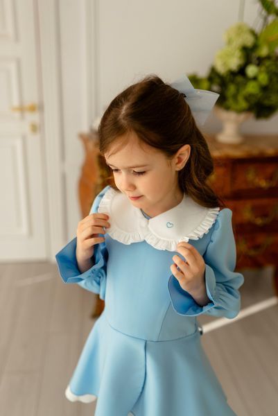 Сукня Айворі міні блакитна для дівчинки &mdash; Mini Queenie