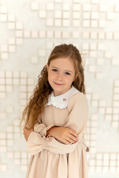 Сукня Айворі з під'юбником бежева для дівчинки &mdash; Mini Queenie
