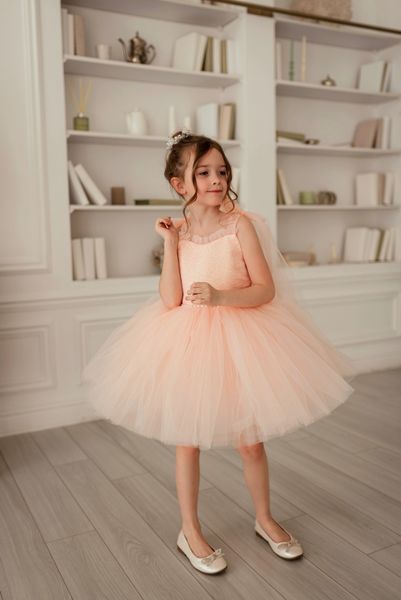 Сукня Хлоя персикова для дівчинки &mdash; Mini Queenie
