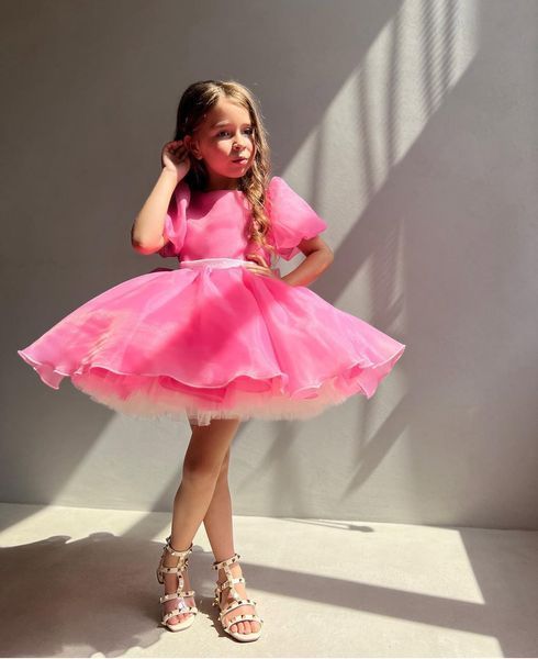 Сукня Адель рожева для дівчинки &mdash; Mini Queenie
