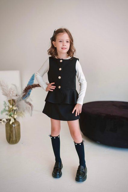Жилетка Марго та спідниця для дівчинки &mdash; Mini Queenie