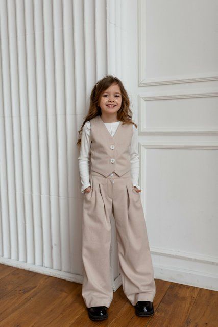Жилетка та штани палаццо для дівчинки &mdash; Mini Queenie