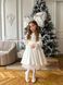 Сукня Айворі з різнокольоровим принтом на рукавах для дівчинки від Mini Queenie &mdash; вигляд 2