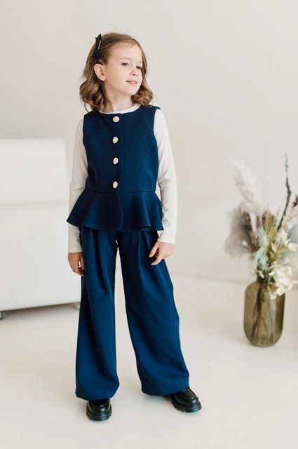Жилетка Марго та штани палаццо для дівчинки &mdash; Mini Queenie
