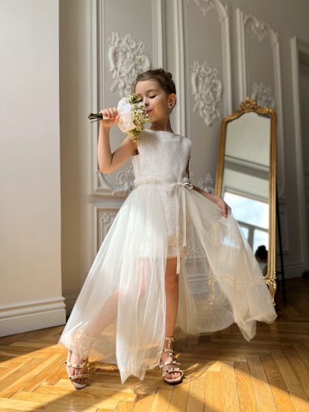 Сукня Неллі біла для дівчинки &mdash; Mini Queenie