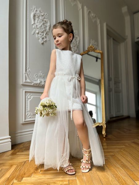 Сукня Неллі біла для дівчинки &mdash; Mini Queenie