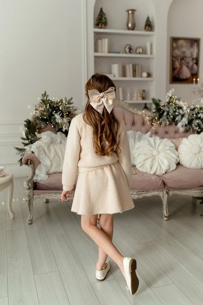 Комплект Олівія кофта та спідниця білий для дівчинки &mdash; Mini Queenie