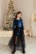 Сукня Неллі з рукавом паєтки темно сині для дівчинки від Mini Queenie &mdash; вигляд 5
