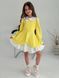 Сукня Айворі міні жовта для дівчинки від Mini Queenie &mdash; вигляд 2
