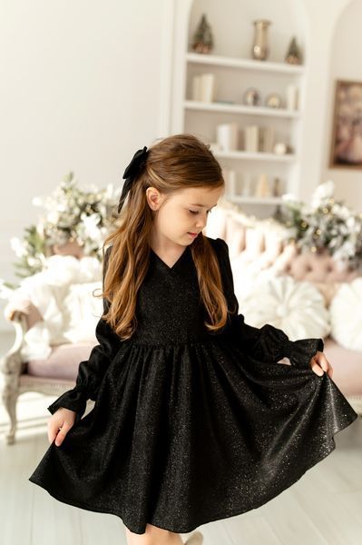 Сукня Злата люрекс чорний для дівчинки &mdash; Mini Queenie
