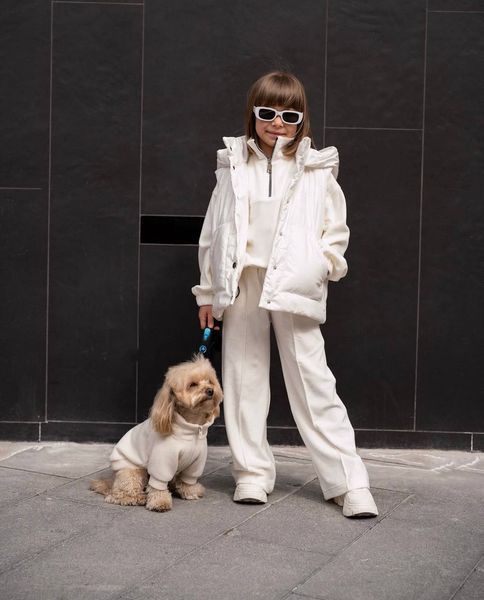 Спортивний костюм Мішель велюровий з затяжкою для дівчинки &mdash; Mini Queenie