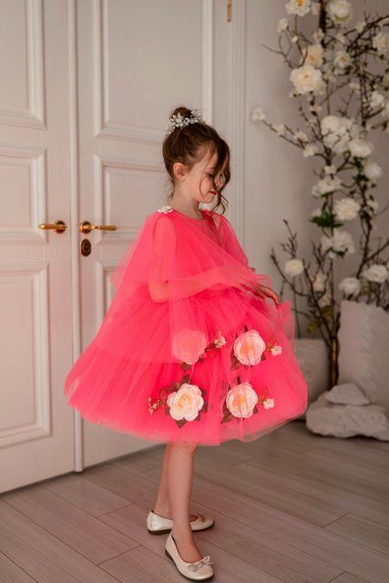Сукня Піон зі крильцями для дівчинки &mdash; Mini Queenie