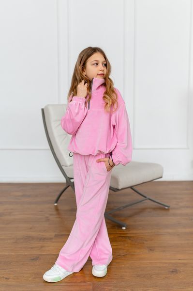 Спортивний костюм Мішель велюровий з затяжкою для дівчинки &mdash; Mini Queenie
