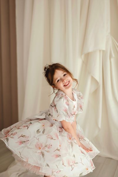 Сукня Адель органза із принтом для дівчинки &mdash; Mini Queenie