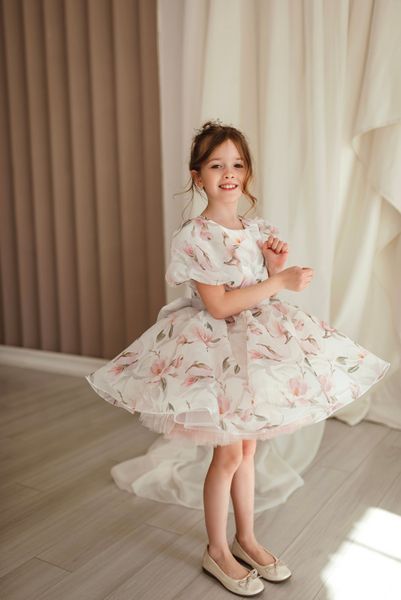 Сукня Адель органза із принтом для дівчинки &mdash; Mini Queenie