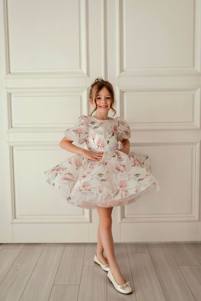 Сукня Адель органза із принтом для дівчинки &mdash; Mini Queenie