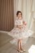 Сукня Адель органза із принтом для дівчинки від Mini Queenie &mdash; вигляд 3